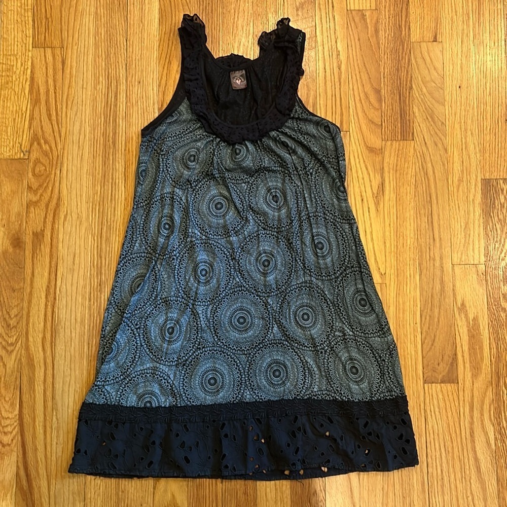 Women’s Language LA Patterned Ruffle Dress Size Small - Picture 1 of 4